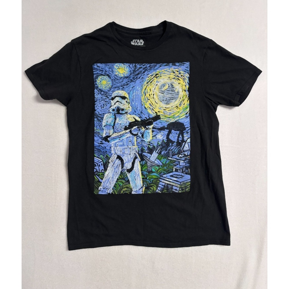 Star Wars Mens M T-Shirt Black Starry Night Stormtrooper Art Mashup‎ Fifth Sun